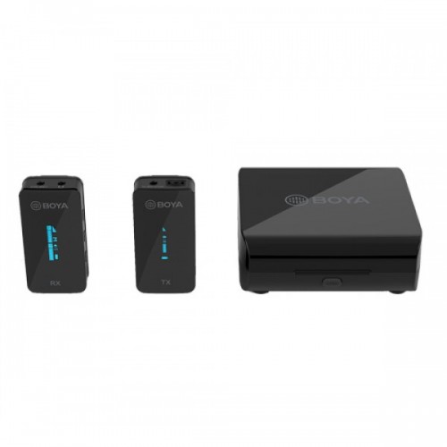 Microfon wireless digital 100m carcasă-încărcare BOYA BY-XM6-K1
