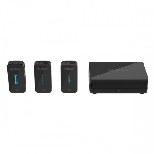 Microfon wireless digital dual 100m carcasă-încărcare BOYA BY-XM6-K2