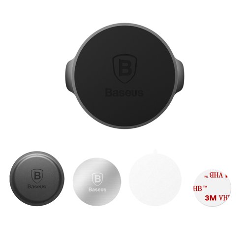 Магнитный держатель для телефона плоский на клею Baseus Small Ears SUER-C01