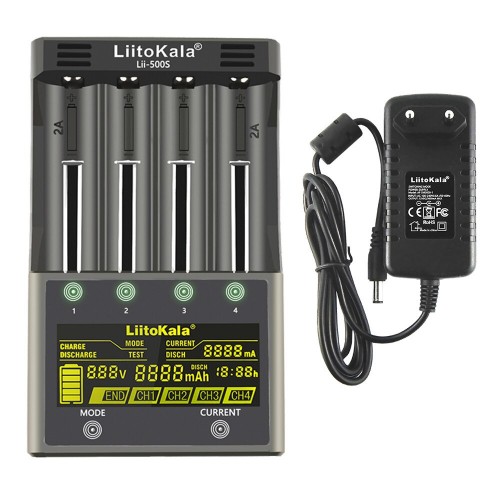 Зарядне Li-ion/Ni-Mh 4x AAA AA 18650 Liitokala Lii-500s