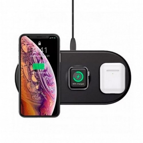 Зарядка беспроводная 3в1 телефон часы наушники Baseus Smart WX3IN1-C01