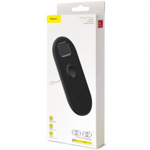 Зарядка беспроводная 3в1 телефон часы наушники Baseus Smart WX3IN1-C01