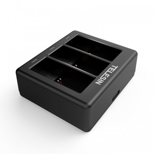 Зарядка GoPro 12 / 11 / 10 / 9 три слота 3х 800мА Telesin GP-BCG-902