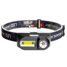 Ліхтар налобний LED XPE+COB вологозахищений 18650 E-SMERTER TBD0602624802