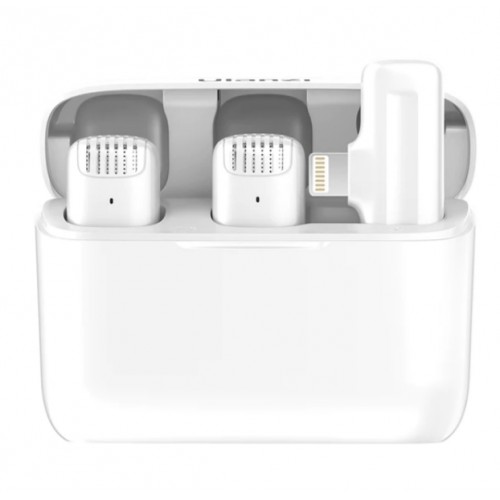 Microfon wireless pentru iPhone dublu alb Ulanzi J12 Lightning