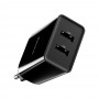 Зарядка 2x USB 10.5Вт 2.1А чорна Baseus CCFS-R01
