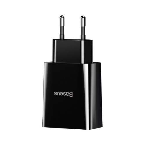 Зарядка 2x USB 10.5Вт 2.1А чорна Baseus CCFS-R01
