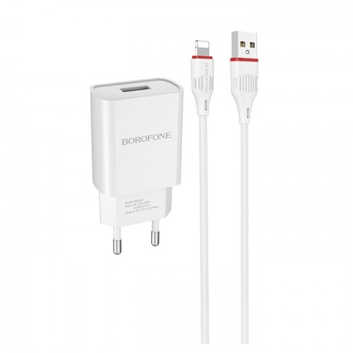 Зарядка для айфона USB Lightning 2.1A с кабелем Borofone BA20A