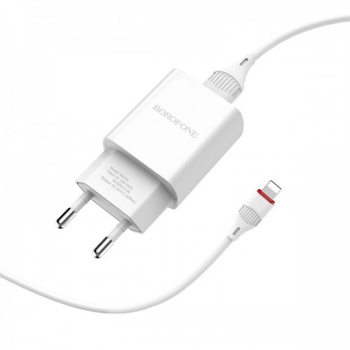 Зарядка для айфона USB Lightning 2.1A с кабелем Borofone BA20A
