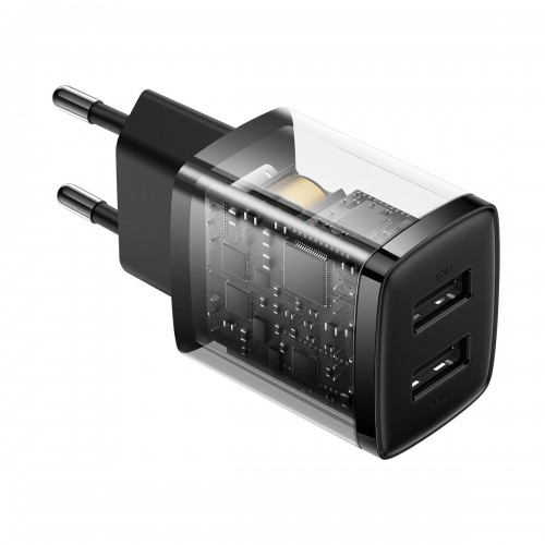 Зарядка для телефона планшета 10Вт 2х USB черная Baseus Compact CCXJ010201