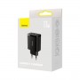 Зарядка для телефона планшета 17Вт 3х USB черная Baseus Compact CCXJ020101