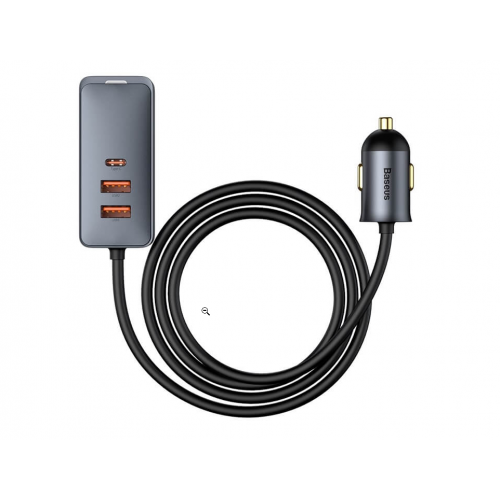 Încărcător în brichetă 120W 4x USB Type-C prelungitor Baseus Share Together CCBT-B0G