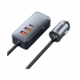 Încărcător în brichetă 120W 4x USB Type-C prelungitor Baseus Share Together CCBT-B0G
