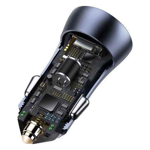 Încărcător în bricheta de aprindere pentru iPhone USB Type-C 40W Baseus Golden Contactor Pro CCJD-0G
