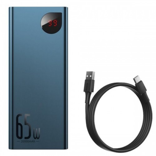 Powerbank 20000 mAh 65W 5A albastru Baseus Adaman PPIMDA-D03