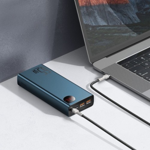 Powerbank 20000 mAh 65W 5A albastru Baseus Adaman PPIMDA-D03