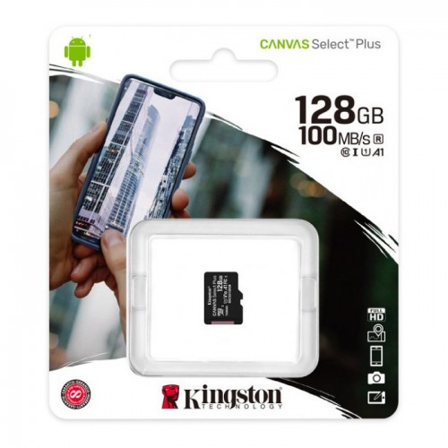 Карта памяти 128 ГБ U1 V10 microSD Kingston Canvas Select Plus SDCS2/128GBSP