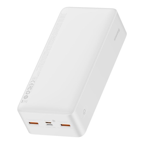 Powerbank redus 30000 mAh 20W 2x USB Type-C alb Baseus Bipow PPDML-N02