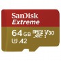 Карта пам'яті 64 GB microSDXC UHS-I U3 A2 SanDisk Extreme SDSQXAH-064G-GN6AA
