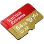 Карта пам'яті 64 GB microSDXC UHS-I U3 A2 SanDisk Extreme SDSQXAH-064G-GN6AA