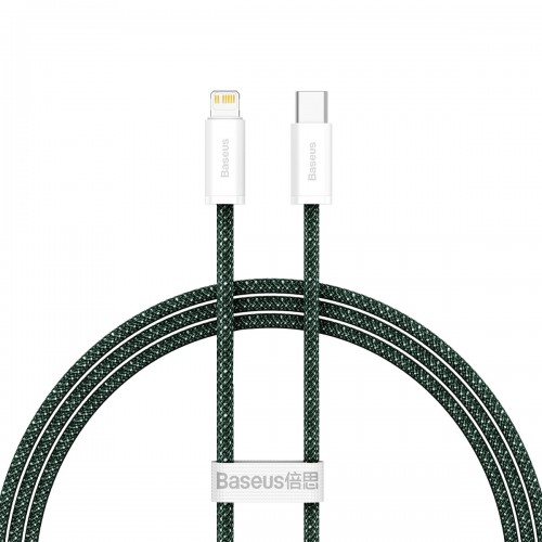 Кабель Type-C Lightning для айфон PD 20Вт 1м зеленый Baseus Dynamic 2 CALD040206