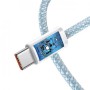 Кабель Type-C/Type-C быстрая зарядка 100Вт 1м голубой Baseus Dynamic CALD000203