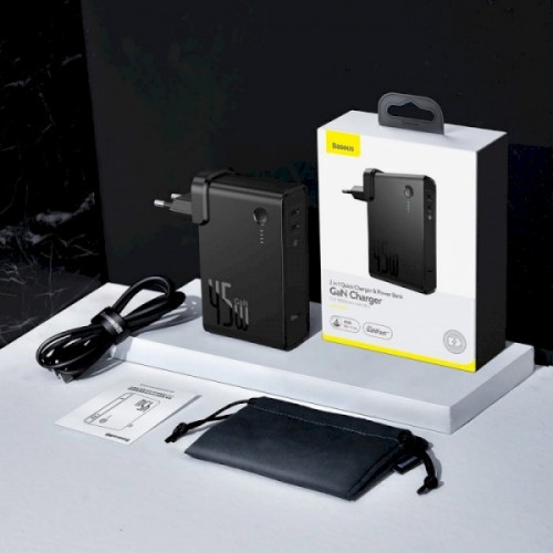 Powerbank încărcător 2în1 45W 10000mAh 2x Type-C QC3 PD Baseus GaN PPNLD-F01