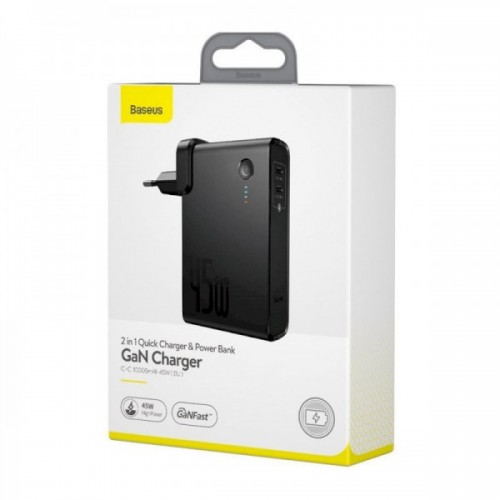 Powerbank încărcător 2în1 45W 10000mAh 2x Type-C QC3 PD Baseus GaN PPNLD-F01