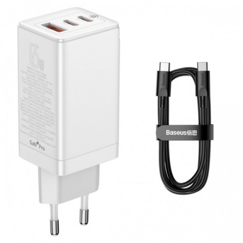 Încărcare rapidă 65W 2x Type-C USB QC4+ PD3 Baseus GaN3 Pro Fast CCGP050102