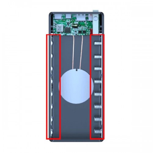Carcasă power bank 16x 18650 3A încărcare wireless 15W AC Prof PB C16-PD-QI