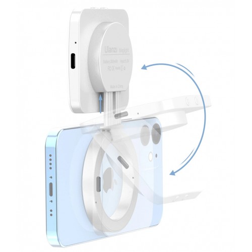 Lampă selfie pentru iPhone magnetică MagSafe albă Ulanzi LT010 3045