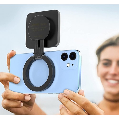 Lampă selfie pentru iPhone magnetică MagSafe neagră Ulanzi LT010 3021