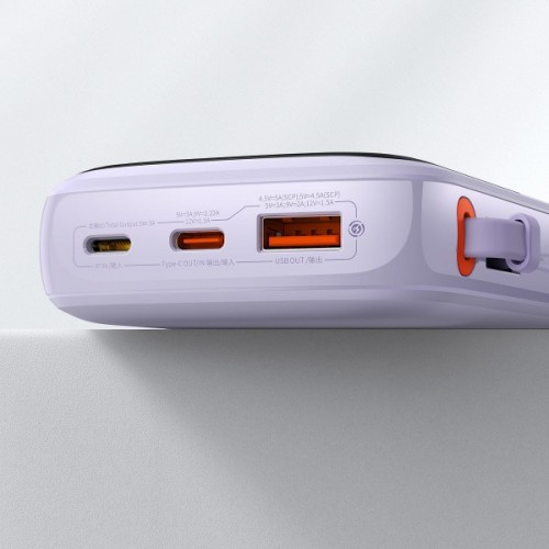 Power Bank 20000 mAh 22.5W USB Type-C violet Baseus Qpow PPQD030105
