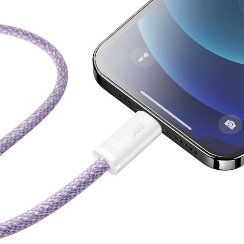Cablu Type-C Lightning pentru iPhone PD 20W 2m violet Baseus Dynamic CALD000105