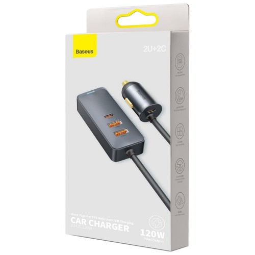 Încărcător în priză 120W 4x USB Type-C prelungitor Baseus Share Together CCBT-A0G