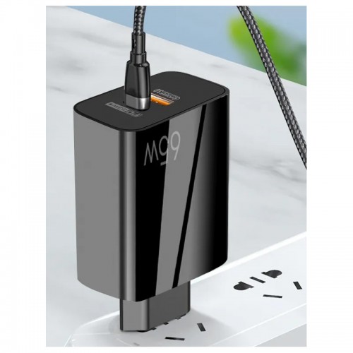 Зарядка швидка 65Вт USB Type-C PD QC AC Prof F002
