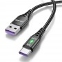 Cablu încărcare rapidă 5A 2m Type-C cu indicator Uslion US0175B2