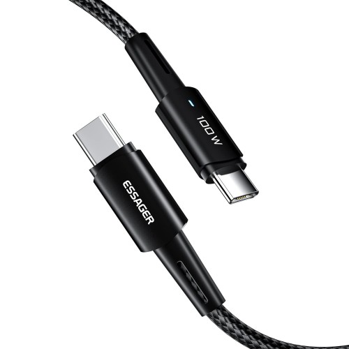 Cablu Type-C 100W încărcare rapidă 3m negru ESSAGER EXCTT1-CGC01