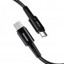 Cablu Type-C 100W încărcare rapidă 3m negru ESSAGER EXCTT1-CGC01