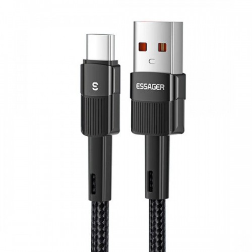 Cablu USB Type-C 80W 7A încărcare rapidă 2m negru ESSAGER EXCT-XCA01