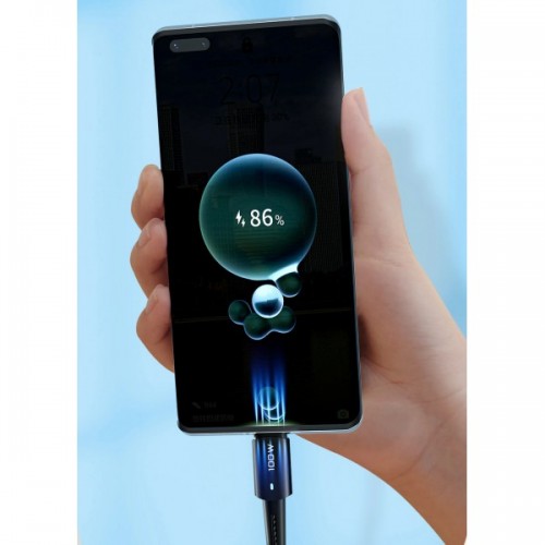 Cablu USB Type-C 80W 7A încărcare rapidă 2m negru ESSAGER EXCT-XCA01