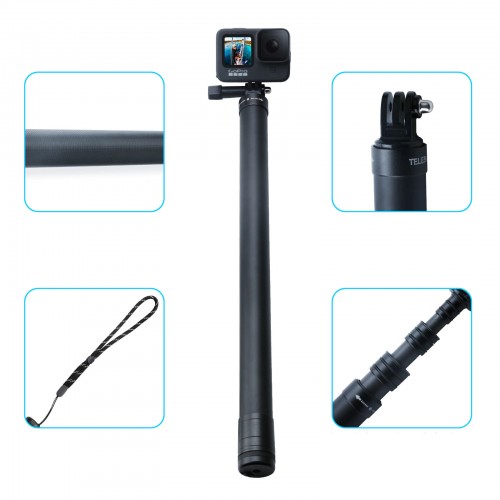Монопод карбоновий 3 метра для Insta360 GoPro Telesin IS-MNP-300
