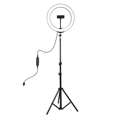 Кільцева лампа 26см на штативі 108см Puluz PKT3035