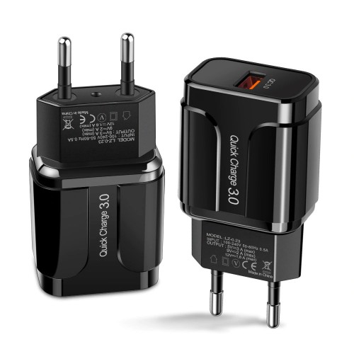 Адаптер швидкої зарядки 18Вт 3А QC3.0 Puluz SYA001078901A