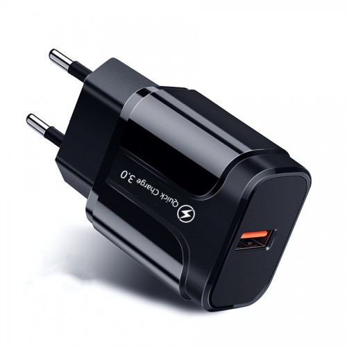 Адаптер швидкої зарядки 18Вт 3А QC3.0 Puluz SYA001078901A