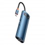 Концентратор хаб USB Type-C 8в1 картридер зарядка 100Вт Baseus Metal Gleam WKWG000103