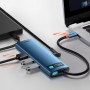 Концентратор хаб USB Type-C 8в1 картридер зарядка 100Вт Baseus Metal Gleam WKWG000103