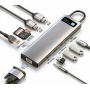 Hub concentrator USB Type-C 11în1 VGA cititor de card încărcare 100W Baseus Metal Gleam CAHUB-CT0G