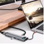 Hub concentrator USB Type-C 11în1 VGA cititor de card încărcare 100W Baseus Metal Gleam CAHUB-CT0G