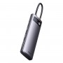 Concentrator hub USB Type-C 8în1 HDMI 4K cititor carduri încărcare 100W Baseus Metal Gleam WKWG050113